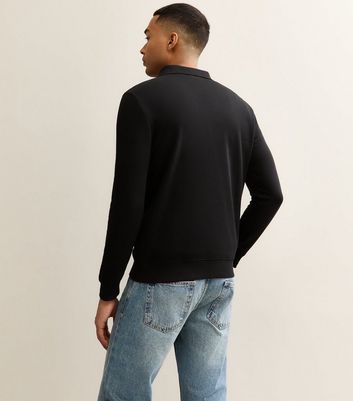 Black Quarter Zip Polo Sweatshirt 4 Black Quarter Zip Polo Sweatshirt