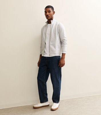 Grey Marl Zip Up High Neck Sweatshirt 3 Grey Marl Zip Up High Neck Sweatshirt