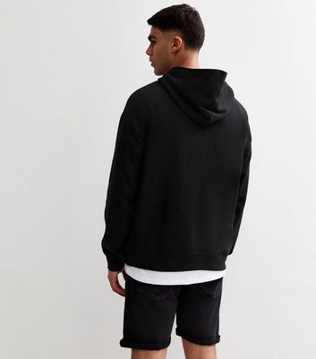 Black Oversized Jersey Hoodie 4 Black Oversized Jersey Hoodie