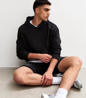Black Oversized Jersey Hoodie 5 Black Oversized Jersey Hoodie