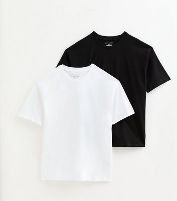 Black and White Pack of 2 Oversized T-Shirts