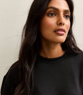 Black Premium Oversized Crew Neck Sweatshirt