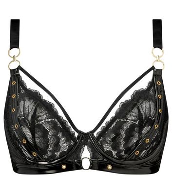 Ann Summers Black Lace Buckle Detail Plunge Bra 4 Ann Summers Black Lace Buckle Detail Plunge Bra