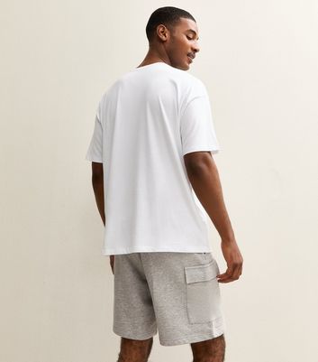 Grey Marl Regular Cargo Pocket Jersey Shorts 4 Grey Marl Regular Cargo Pocket Jersey Shorts
