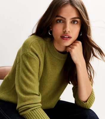 Petite Green Midweight Knit Jumper