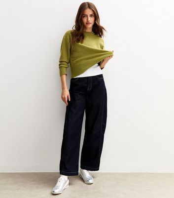 Petite Green Midweight Knit Jumper