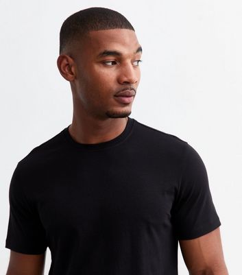 Black Cotton Crew Neck T-Shirt