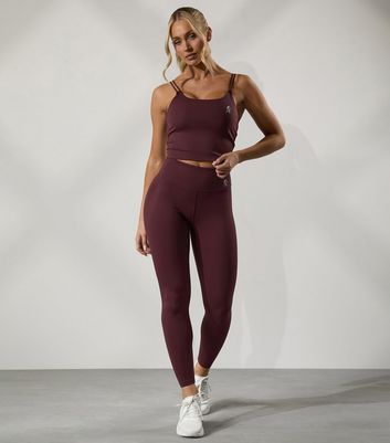 Gym King 365 Burgundy Long Line Tank Sports Bra