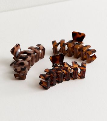Brushworks Brown Tortoise Shell Claw Clips