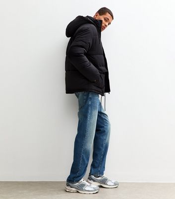 Black Regular Fit Ripstop Puffer Jacket 3 Black Regular Fit Ripstop Puffer Jacket