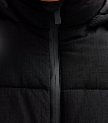 Black Regular Fit Ripstop Puffer Jacket 5 Black Regular Fit Ripstop Puffer Jacket