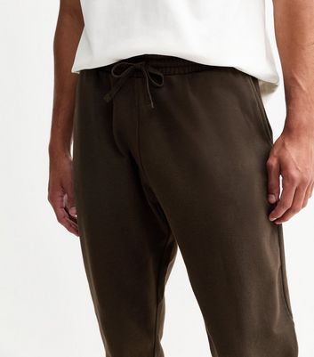 Dark Brown Regular Fit Jersey Joggers 3 Dark Brown Regular Fit Jersey Joggers