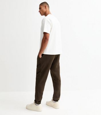 Dark Brown Regular Fit Jersey Joggers 4 Dark Brown Regular Fit Jersey Joggers