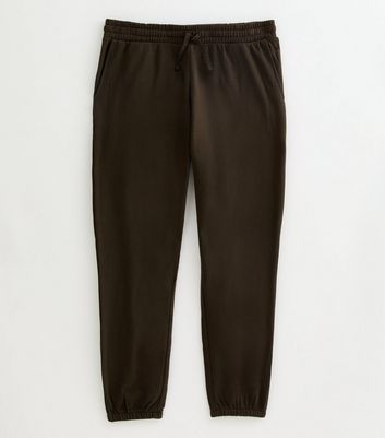 Dark Brown Regular Fit Jersey Joggers 5 Dark Brown Regular Fit Jersey Joggers