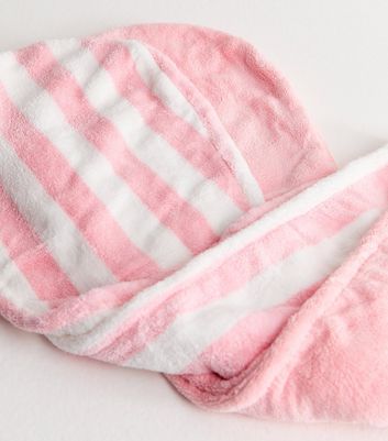 Brushworks Pack Of 2 Pink Striped Hair Turbans