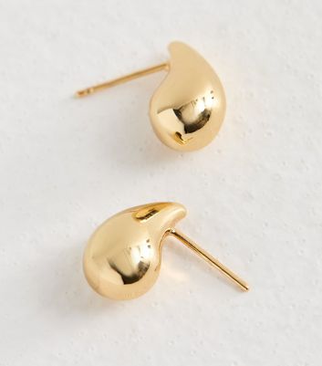 18ct Gold Plated Mini Teardrop Stud Earrings 5 18ct Gold Plated Mini Teardrop Stud Earrings