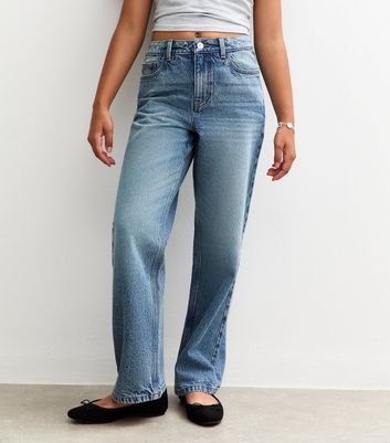 Girls Blue Baggy Leg Jeans 6 Girls Blue Baggy Leg Jeans