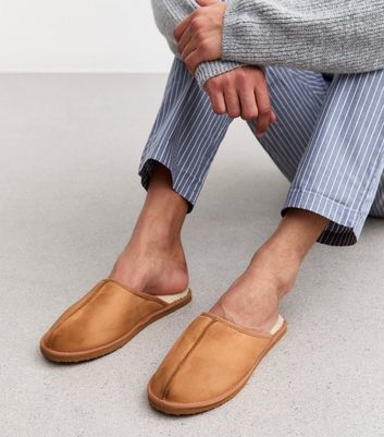 Jack & Jones Tan Faux Suede Slippers