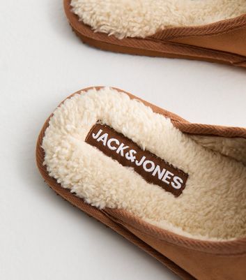 Jack & Jones Tan Faux Suede Slippers 3 Jack & Jones Tan Faux Suede Slippers