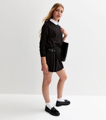 Girls Black Pack Of 2 Crew Neck School Jumpers 3 Girls Black Pack Of 2 Crew Neck School Jumpers