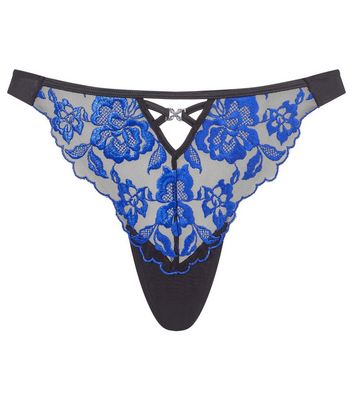 Ann Summers Black Attraction Floral Embroidered Thong 5 Ann Summers Black Attraction Floral Embroidered Thong