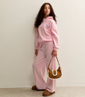 Girls Light Pink Cotton Ski Logo Hoodie 3 Girls Light Pink Cotton Ski Logo Hoodie