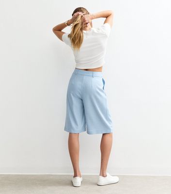 Blue Tailored Knee Length Short 4 Blue Tailored Knee Length Short