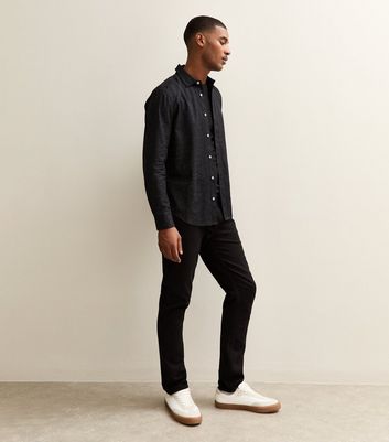 Black Speckled Regular Long Sleeve Shirt 3 Black Speckled Regular Long Sleeve Shirt