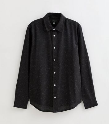 Black Speckled Regular Long Sleeve Shirt 5 Black Speckled Regular Long Sleeve Shirt