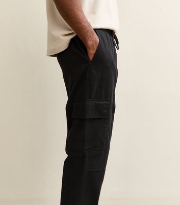 Black Relaxed Cuffed Cargo Trousers 3 Black Relaxed Cuffed Cargo Trousers