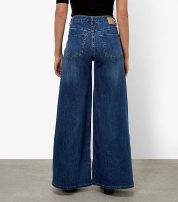 Apricot Navy Super Wide Leg Jeans