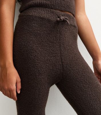 Girls Dark Brown Elasticated Waist Flared Trousers 3 Girls Dark Brown Elasticated Waist Flared Trousers