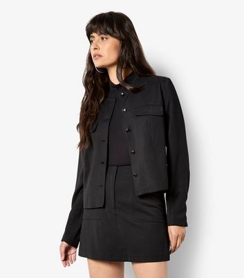 Apricot Black Tailored Skirt