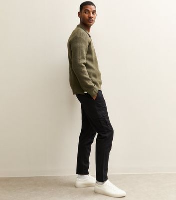 Black Slim Cargo Trousers 3 Black Slim Cargo Trousers