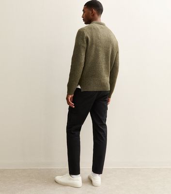 Black Slim Cargo Trousers 4 Black Slim Cargo Trousers