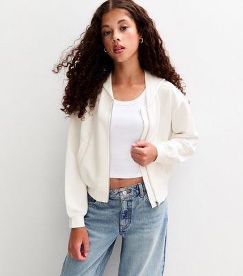 Cream Soft Touch Zip Up Hoodie 5 Cream Soft Touch Zip Up Hoodie