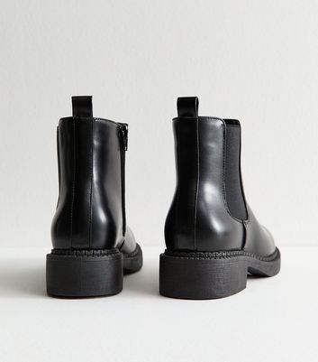 Black Faux Leather Chelsea Ankle Boots 5 Black Faux Leather Chelsea Ankle Boots
