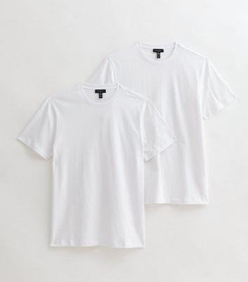2 Pack of White Regular Fit Cotton T-Shirts 5 2 Pack of White Regular Fit Cotton T-Shirts