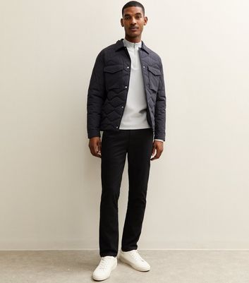 Black Slim Chino Trousers