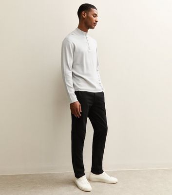 Black Slim Chino Trousers