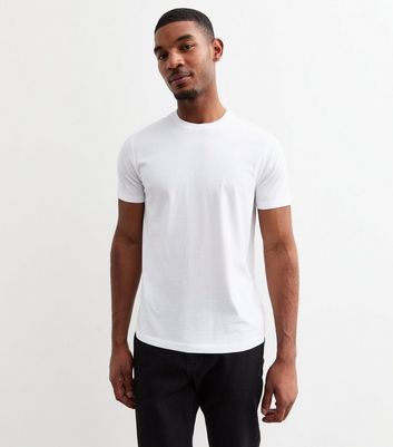 2 Pack of Black/White Regular Fit Cotton T-Shirts