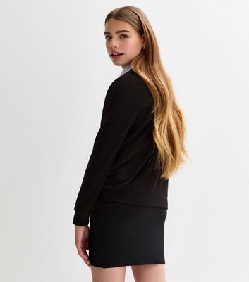 Girls Black V Neck Knitted School Jumper 4 Girls Black V Neck Knitted School Jumper