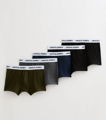 Jack & Jones Dark Green Pack of 5 Boxer Trunks