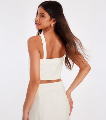 QUIZ Stone Embroidered Crop Top 3 QUIZ Stone Embroidered Crop Top