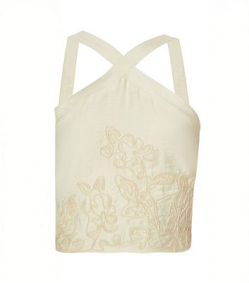 QUIZ Stone Embroidered Crop Top 4 QUIZ Stone Embroidered Crop Top