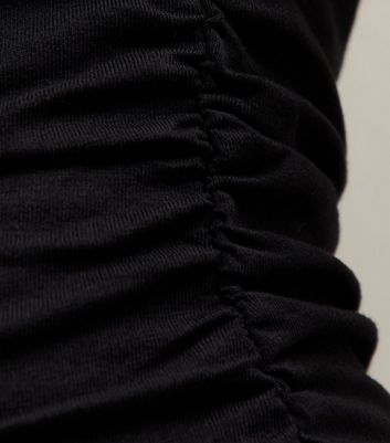 Girls Black Stretch Cotton Slash Neck Long Sleeve Dress 7 Girls Black Stretch Cotton Slash Neck Long Sleeve Dress