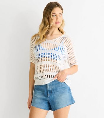Gini London White Crochet Top