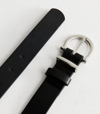 Black Faux Leather Buckled Belt 3 Black Faux Leather Buckled Belt