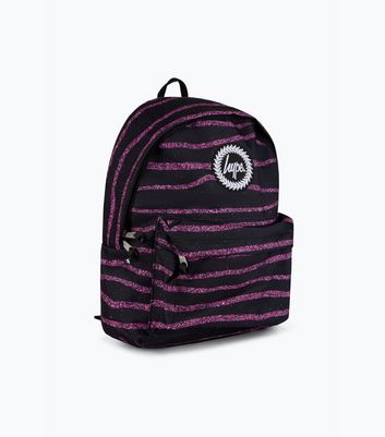 Hype Black Glitter Stripe Backpack 3 Hype Black Glitter Stripe Backpack