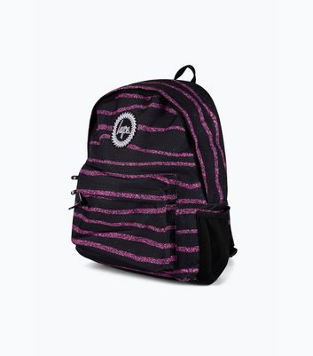 Hype Black Glitter Stripe Backpack 4 Hype Black Glitter Stripe Backpack